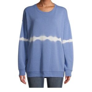 NWT Time and Tru Womens Tie-Dye Crewneck Tunic Sweatshirt Long Sleeve Size Small